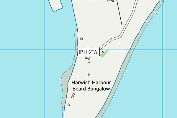 IP11 3TW map - OS VectorMap District (Ordnance Survey)