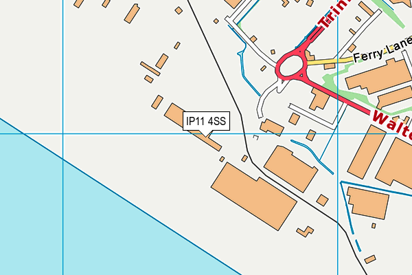 IP11 4SS map - OS VectorMap District (Ordnance Survey)