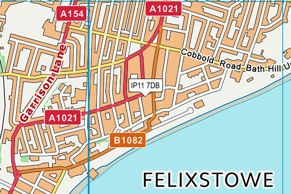 Map of GENTLEMEN'S FELIXSTOWE LIMITED at district scale
