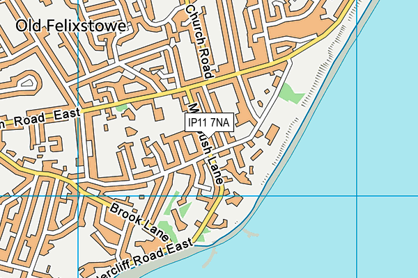 Felixstowe International College map (IP11 7NA) - OS VectorMap District (Ordnance Survey)
