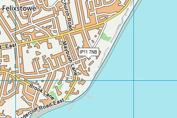 IP11 7NB map - OS VectorMap District (Ordnance Survey)