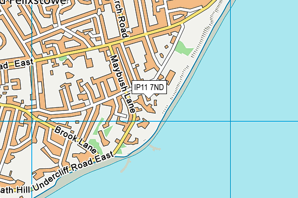 IP11 7ND map - OS VectorMap District (Ordnance Survey)