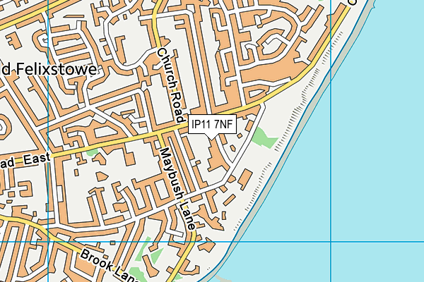 IP11 7NF map - OS VectorMap District (Ordnance Survey)