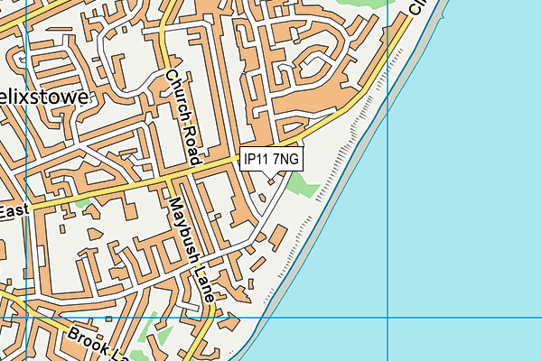 IP11 7NG map - OS VectorMap District (Ordnance Survey)