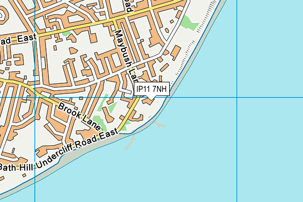 IP11 7NH map - OS VectorMap District (Ordnance Survey)