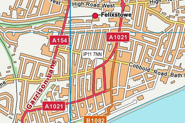 IP11 7NN map - OS VectorMap District (Ordnance Survey)