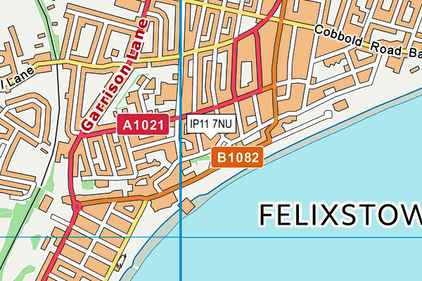 Map of 105 FELIXSTOWE LIMITED at district scale