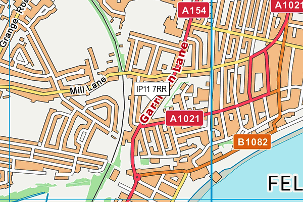 IP11 7RR map - OS VectorMap District (Ordnance Survey)