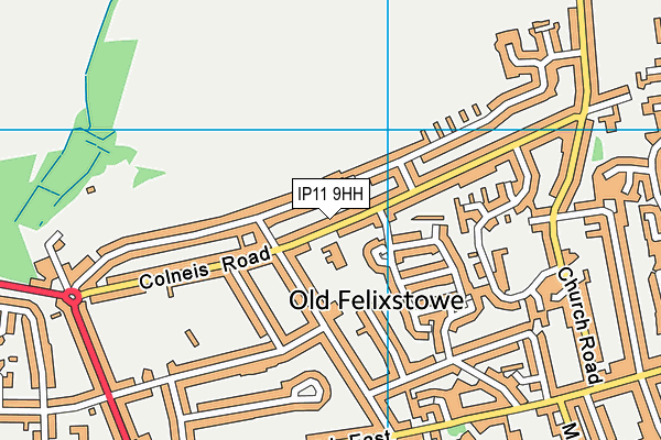 IP11 9HH map - OS VectorMap District (Ordnance Survey)