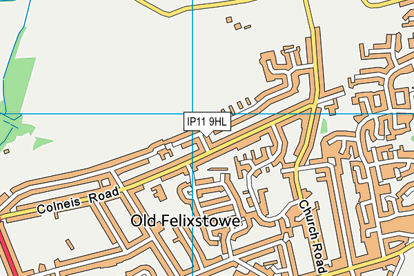 IP11 9HL map - OS VectorMap District (Ordnance Survey)