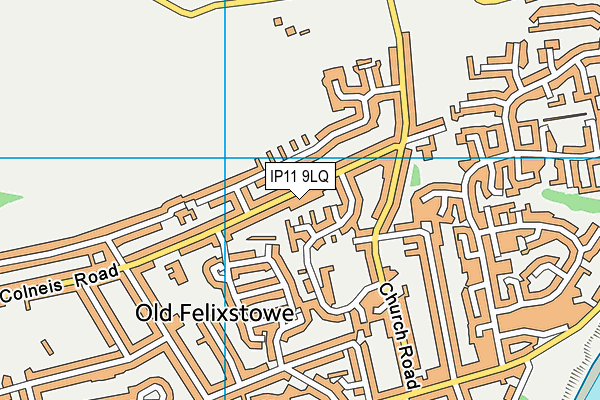 IP11 9LQ map - OS VectorMap District (Ordnance Survey)