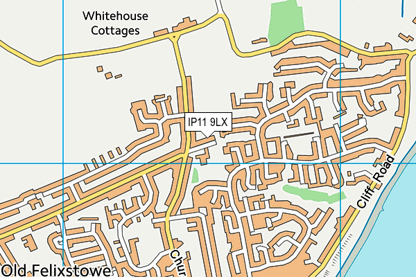 IP11 9LX map - OS VectorMap District (Ordnance Survey)