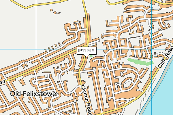 IP11 9LY map - OS VectorMap District (Ordnance Survey)
