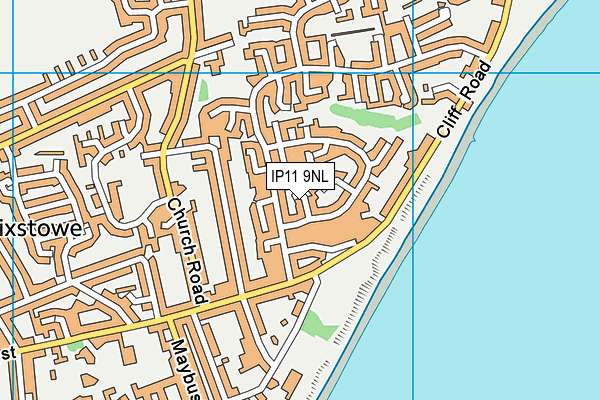 IP11 9NL map - OS VectorMap District (Ordnance Survey)
