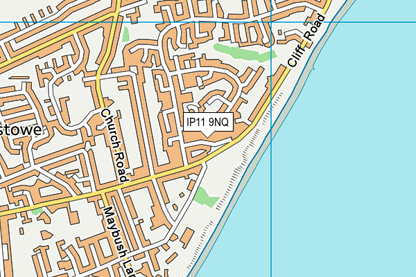 IP11 9NQ map - OS VectorMap District (Ordnance Survey)