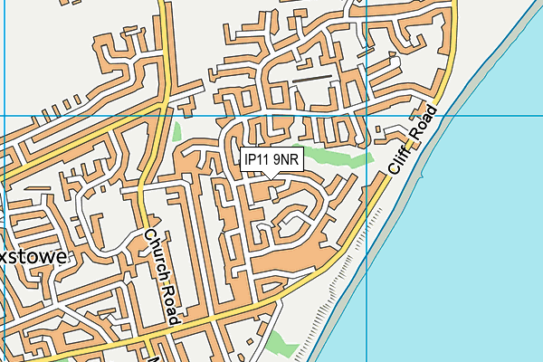 IP11 9NR map - OS VectorMap District (Ordnance Survey)
