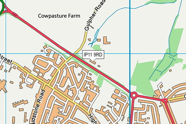 Felixstowe Golf Centre (Closed) map (IP11 9RD) - OS VectorMap District (Ordnance Survey)