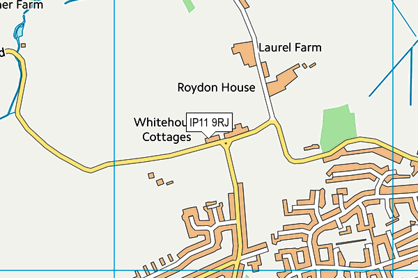 IP11 9RJ map - OS VectorMap District (Ordnance Survey)