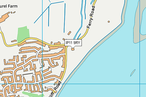 IP11 9RY map - OS VectorMap District (Ordnance Survey)