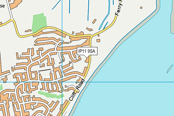 IP11 9SA map - OS VectorMap District (Ordnance Survey)