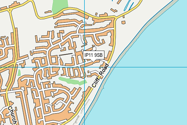 IP11 9SB map - OS VectorMap District (Ordnance Survey)