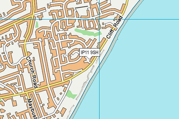 IP11 9SH map - OS VectorMap District (Ordnance Survey)