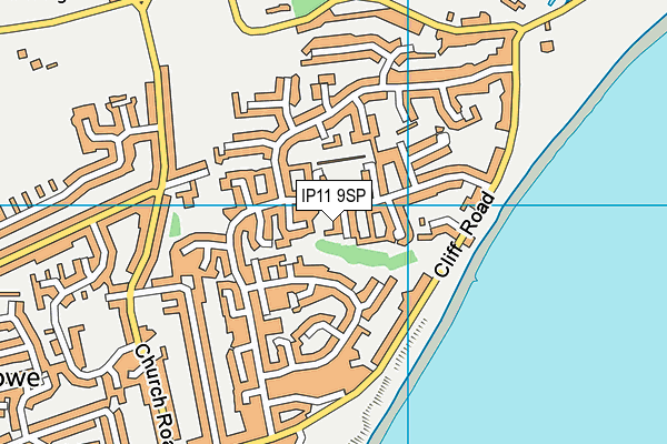 IP11 9SP map - OS VectorMap District (Ordnance Survey)