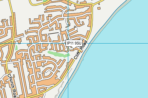 IP11 9SU map - OS VectorMap District (Ordnance Survey)