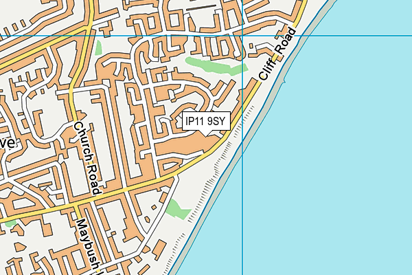 IP11 9SY map - OS VectorMap District (Ordnance Survey)