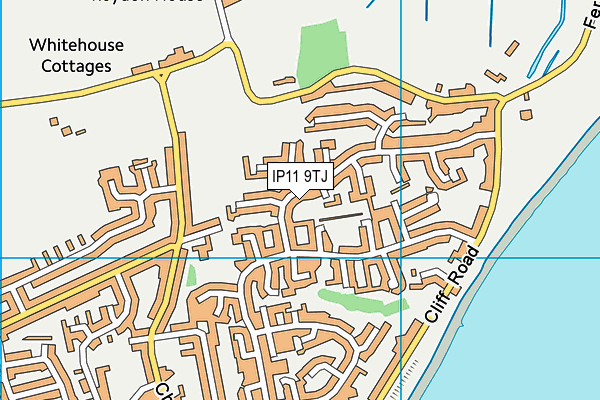 IP11 9TJ map - OS VectorMap District (Ordnance Survey)