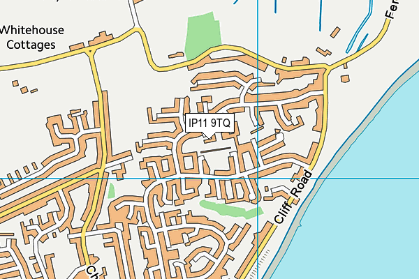 IP11 9TQ map - OS VectorMap District (Ordnance Survey)