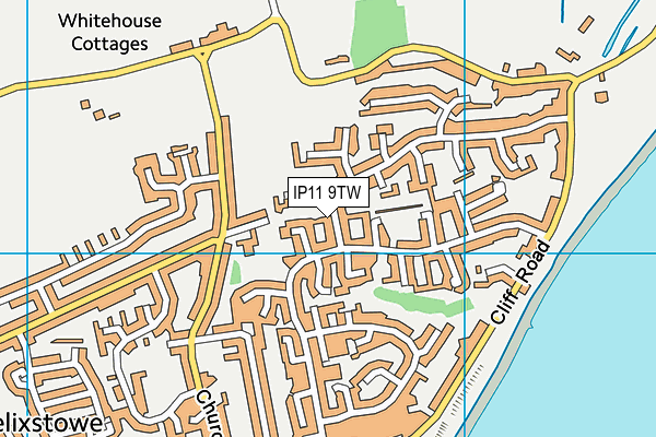 IP11 9TW map - OS VectorMap District (Ordnance Survey)