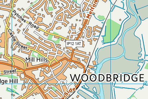 IP12 1AT map - OS VectorMap District (Ordnance Survey)