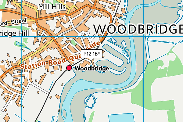 Map of THE GRANARY (WOODBRIDGE) LIMITED at district scale
