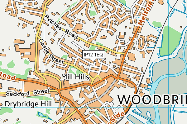 IP12 1EQ map - OS VectorMap District (Ordnance Survey)