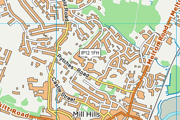 IP12 1FH map - OS VectorMap District (Ordnance Survey)