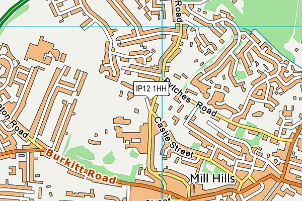 IP12 1HH map - OS VectorMap District (Ordnance Survey)