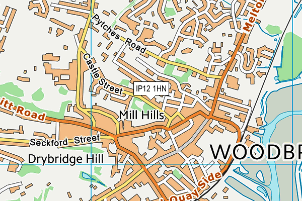 IP12 1HN map - OS VectorMap District (Ordnance Survey)