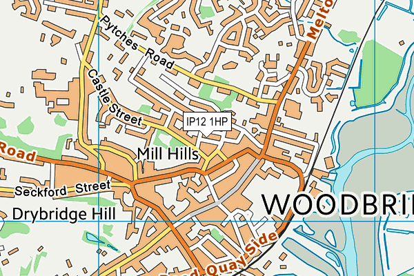 IP12 1HP map - OS VectorMap District (Ordnance Survey)