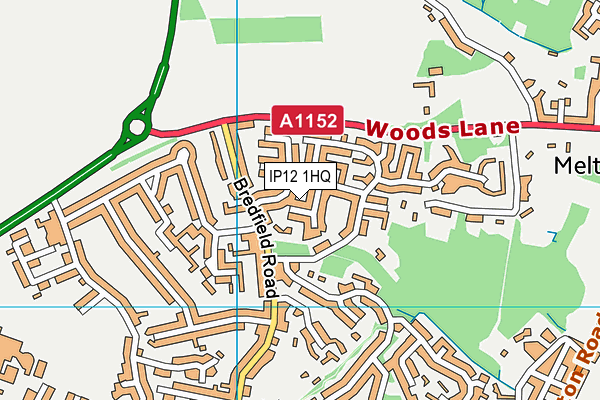 IP12 1HQ map - OS VectorMap District (Ordnance Survey)