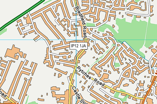 IP12 1JA map - OS VectorMap District (Ordnance Survey)