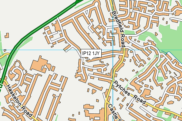 IP12 1JY map - OS VectorMap District (Ordnance Survey)