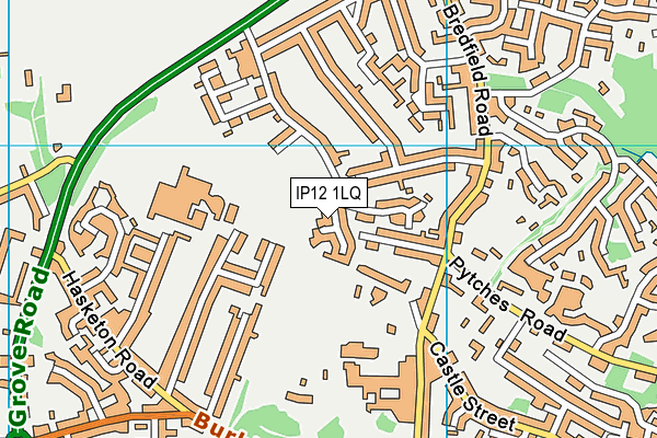 IP12 1LQ map - OS VectorMap District (Ordnance Survey)