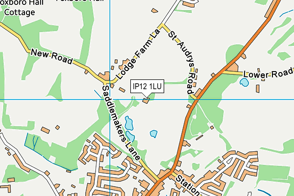 IP12 1LU map - OS VectorMap District (Ordnance Survey)