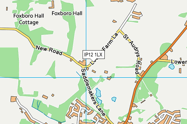 IP12 1LX map - OS VectorMap District (Ordnance Survey)