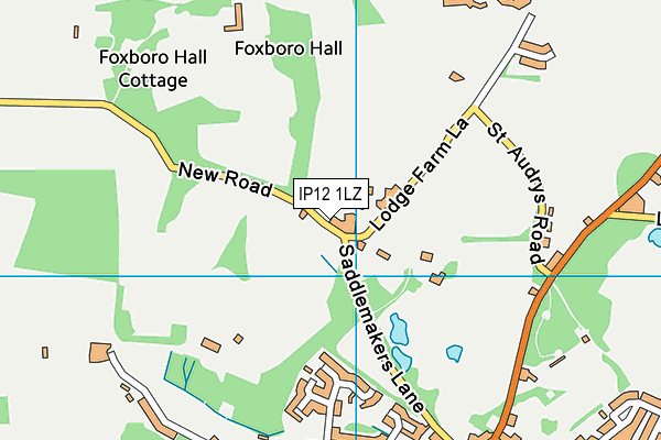 IP12 1LZ map - OS VectorMap District (Ordnance Survey)