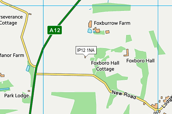 IP12 1NA map - OS VectorMap District (Ordnance Survey)