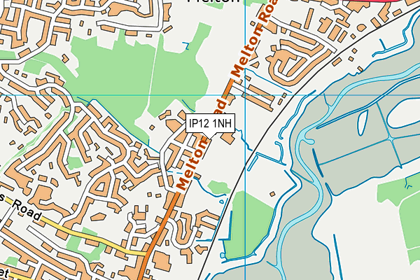 IP12 1NH map - OS VectorMap District (Ordnance Survey)