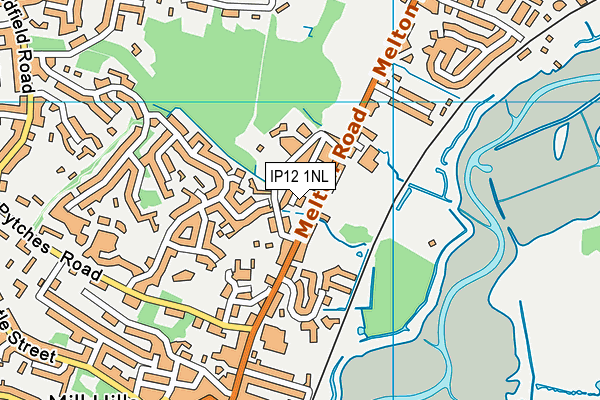 IP12 1NL map - OS VectorMap District (Ordnance Survey)