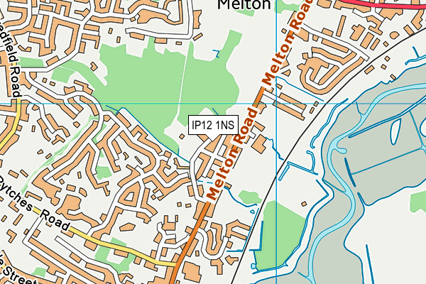 IP12 1NS map - OS VectorMap District (Ordnance Survey)
